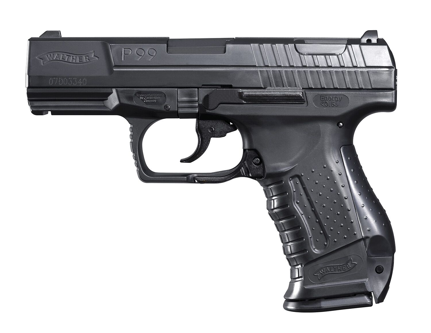 Airsoftpistol Walther P99 Svart Softairgun - Fjäderdrivet