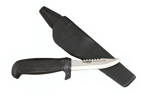 Fiskekniv rostfri med plasthandtag