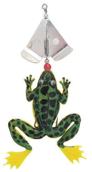 Groda med roterande sked 110mm 8g limegreen/black