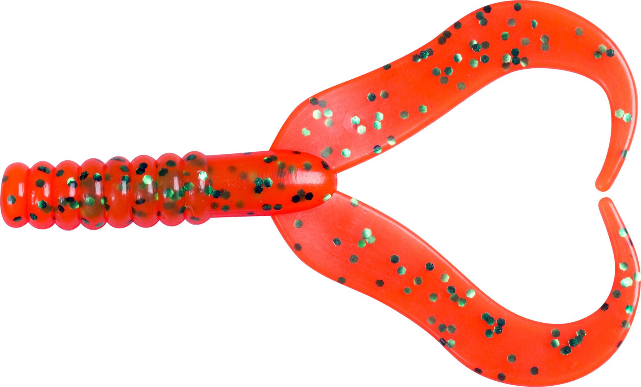 Jigg-Bar Fladen Double Tail 7,5cm Grön / Orange