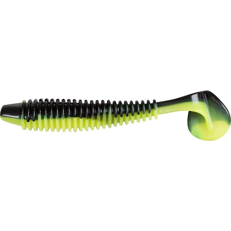 Jigg-Bar Fladen Ribbed Shad 12cm Svart/Gulgrön
