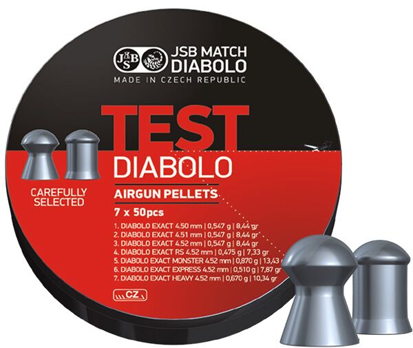 JSB Exact, Test - 7olika kal. 4,5mm 350st/ask