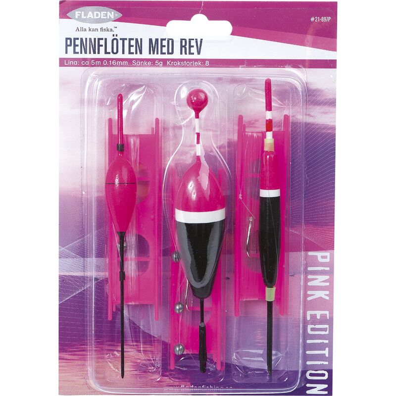 Flöte med vinda & rev 3-pack rosa
