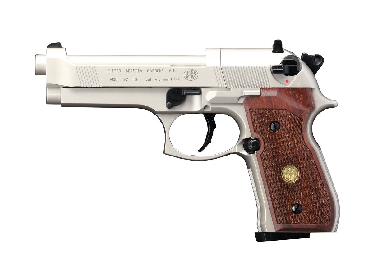 Kolsyredriven Luftpistol Beretta M92FS Silver trägrepp