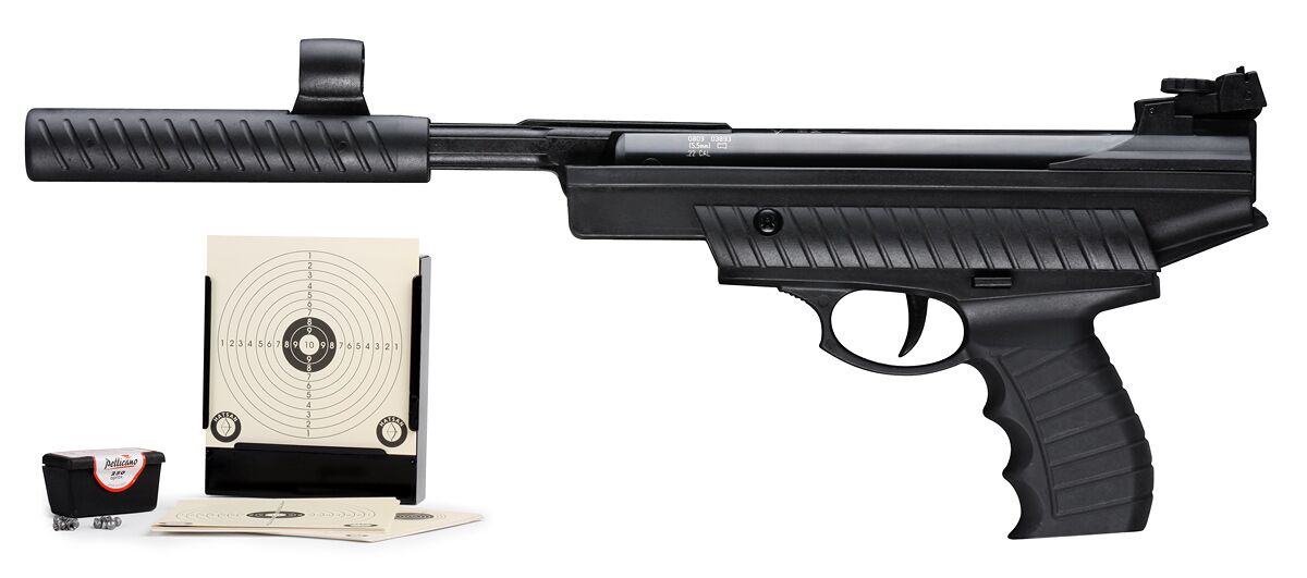 Luftpistol Hatsan 25 Fjäderdrivet Luftpistolset Med Brytpipa - 5,5mm