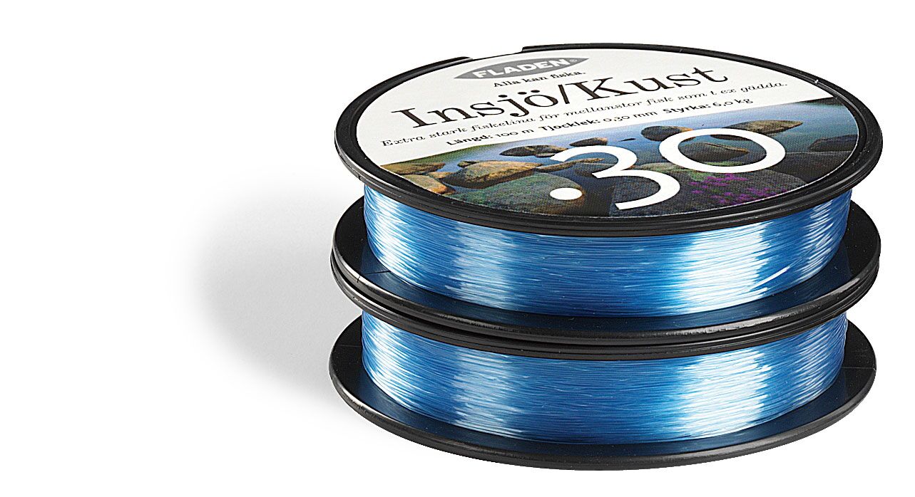 Fiskelina Supra Nylonlina - 0.40mm 200m ( 2X100M) blå 9kg