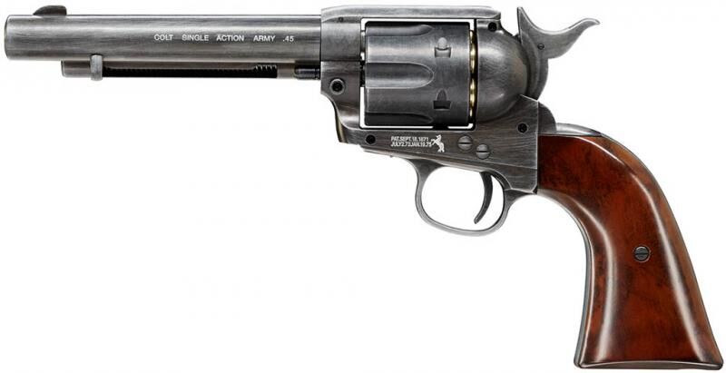 Kolsyredriven Luftpistol Colt Single Action Army 45 antik finish