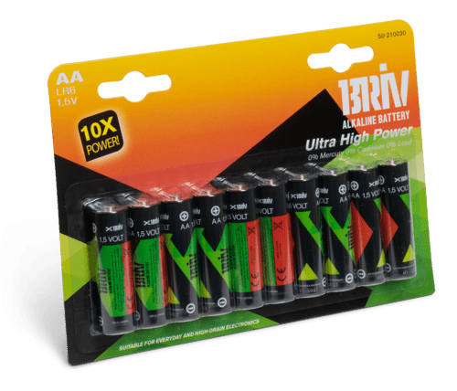 Alkaliska Batterier AA (R6) 10-Pack