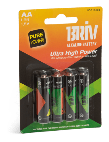Alkaliska Batterier AA (R6) 4-Pack