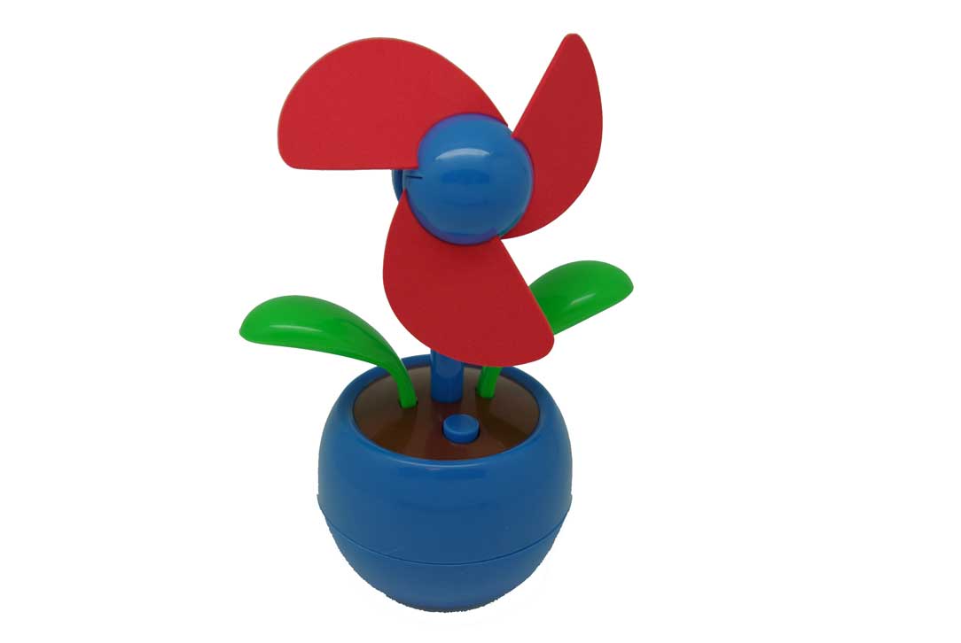 Bordsfläkt/minifläkt blomma för USB och batteridrift