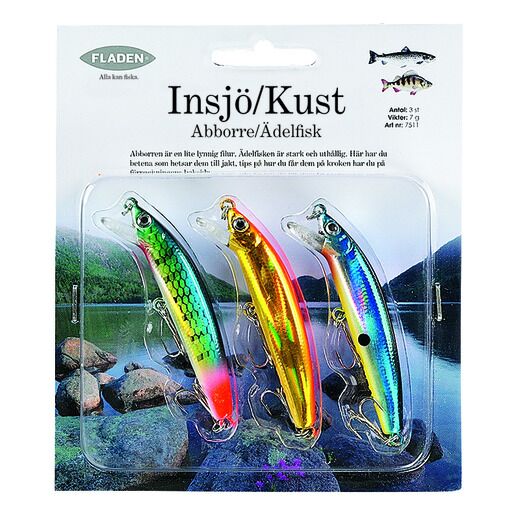 3-pack Wobbler för Abborre och Ädelfisk